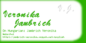veronika jambrich business card